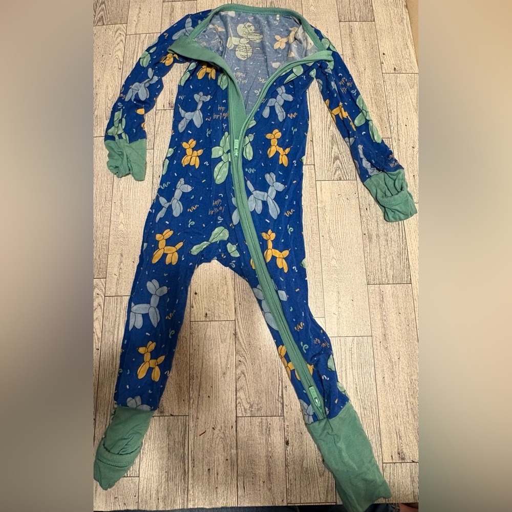 Happy Birthday Balloon Dog Bamboo Pajamas